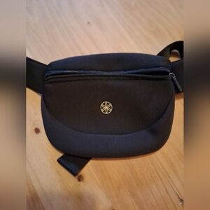 Black Waist Bag with Gold Accent